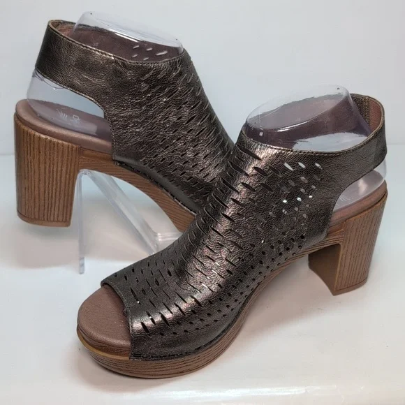 Dansko Danae perforated leather heeled sandals women's size 7.5-8  EU 38 - Picture 5 of 15